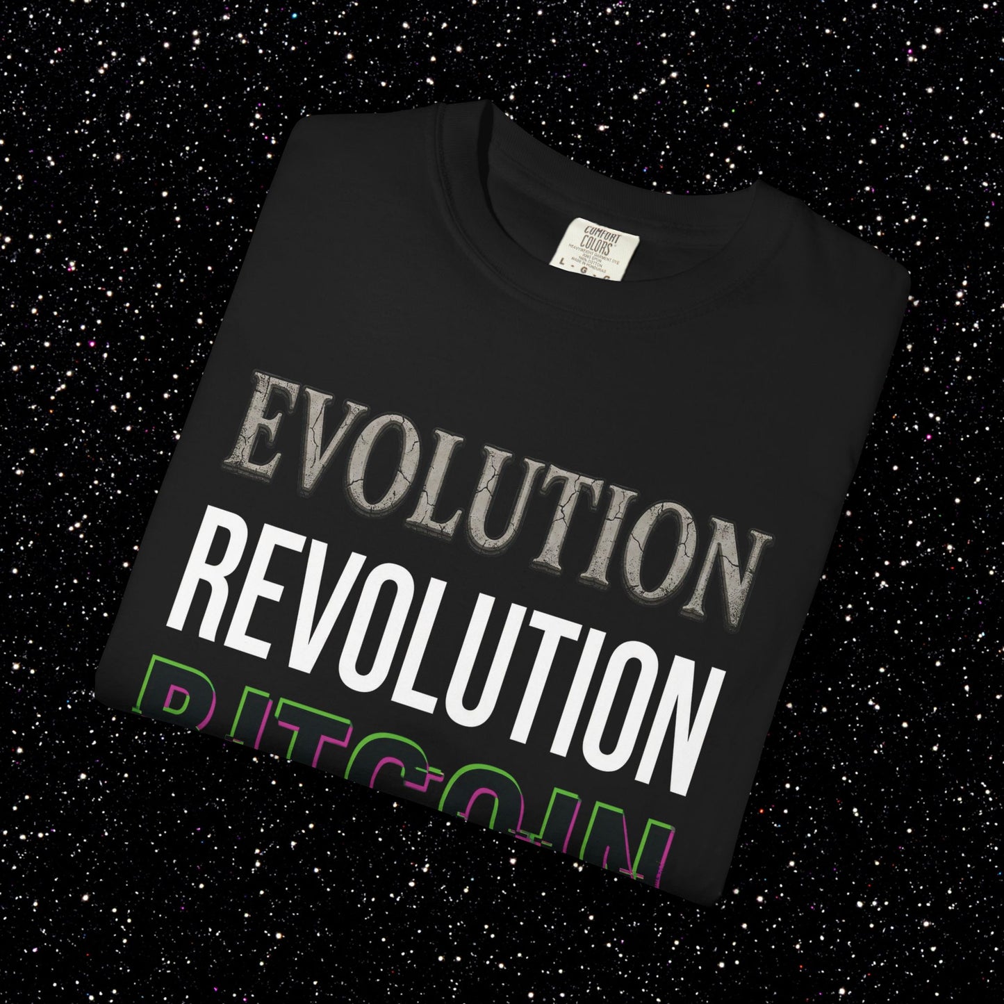 Evolution Revolution Bitcoin T-Shirt | Bitcoin Statement Tee
