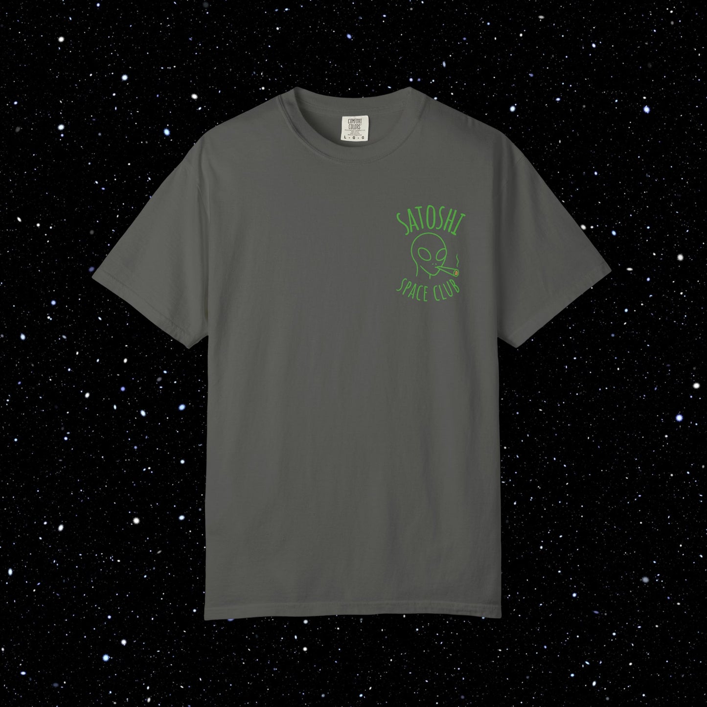 Satoshi Space Club Line Art Backprint Tee