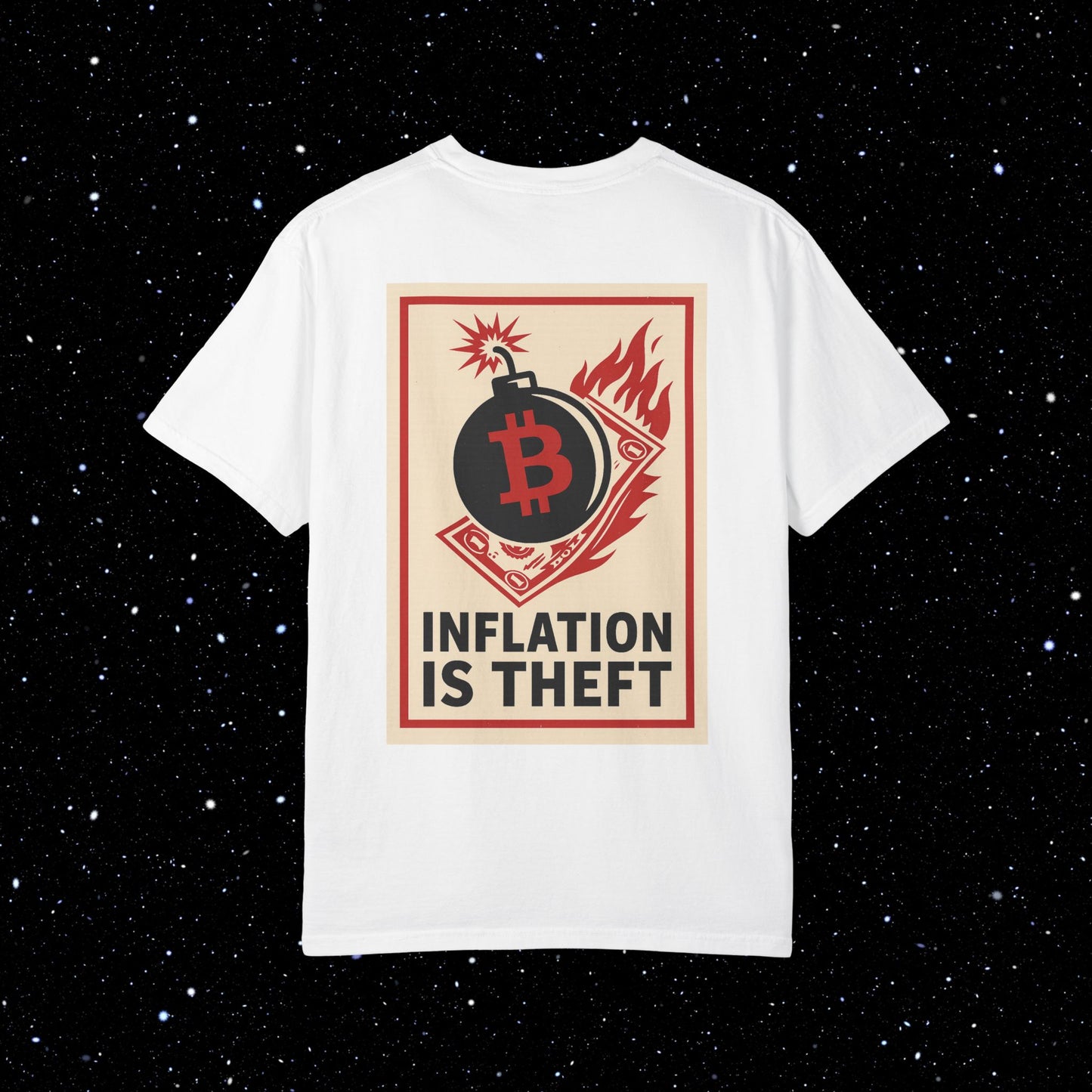 Inflation is Theft Back Print Bitcoin Tee