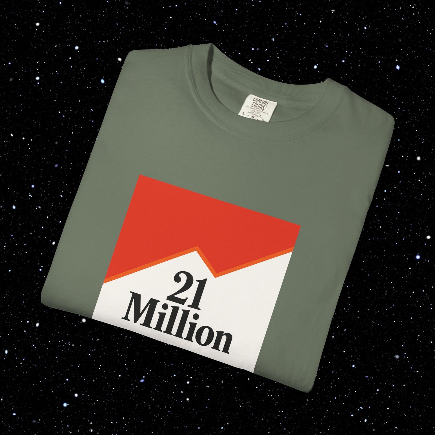 21 Million Packs - Comfort Colors Bitcoin Tee Shirt