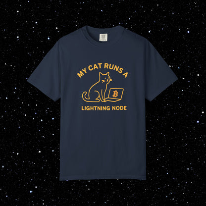 My Cat Runs a Lightning Node Bitcoin Tee