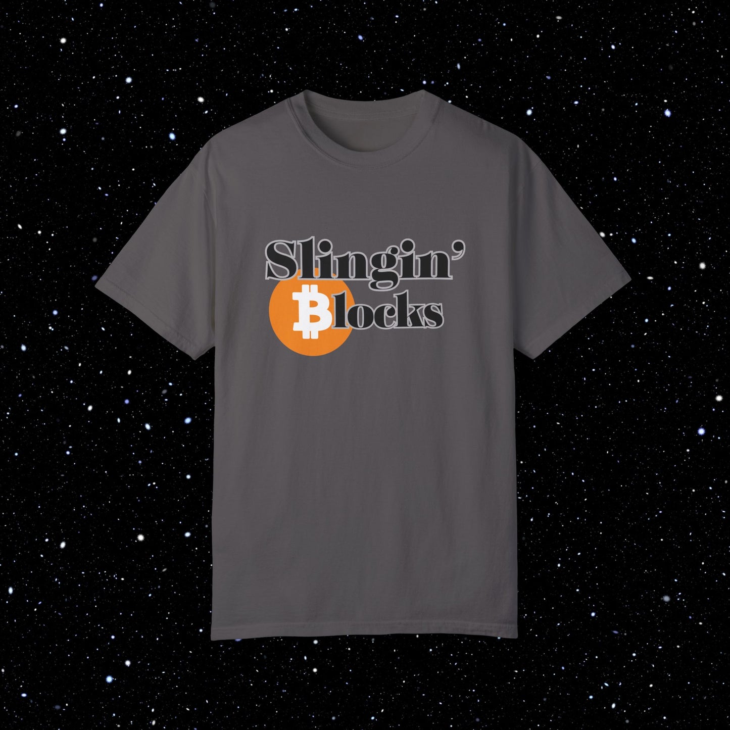 Slingin' Blocks - Bitcoin Comfort Colors Tee Shirt