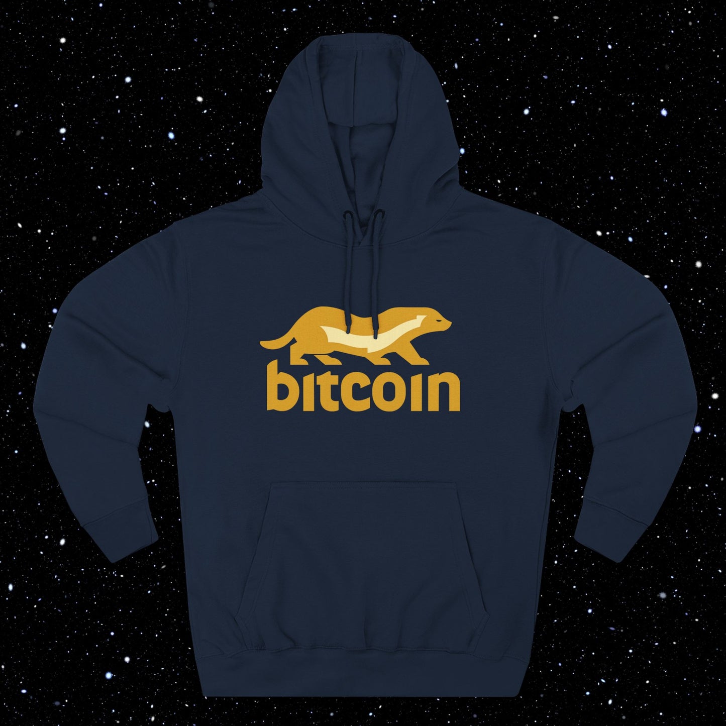 Bitcoin Honey Badger Fleece Hoodie