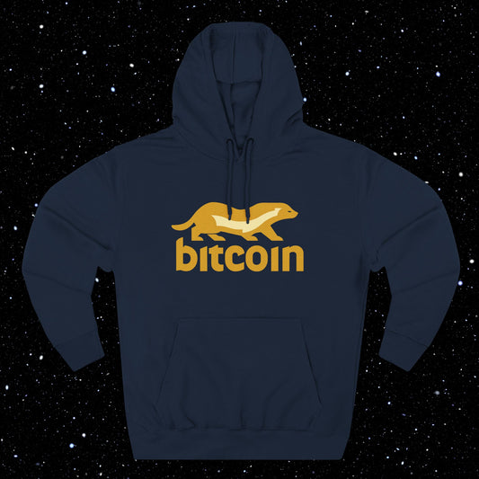 Bitcoin Honey Badger Fleece Hoodie