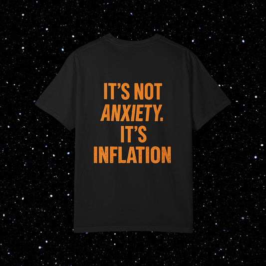 Its Not Anxiety Satoshi Space Club Back Print Tee