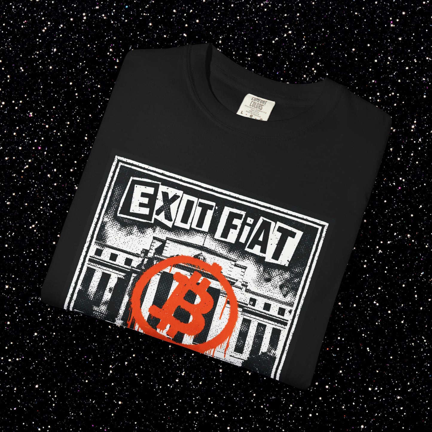 EXIT FIAT Punk Bitcoin T-Shirt | Anti-Central Bank Protest Streetwear