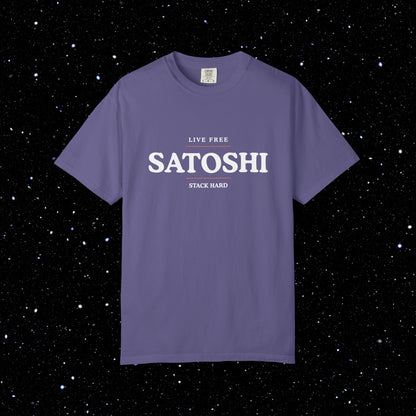 Satoshi Live Free Stack Hard Tee