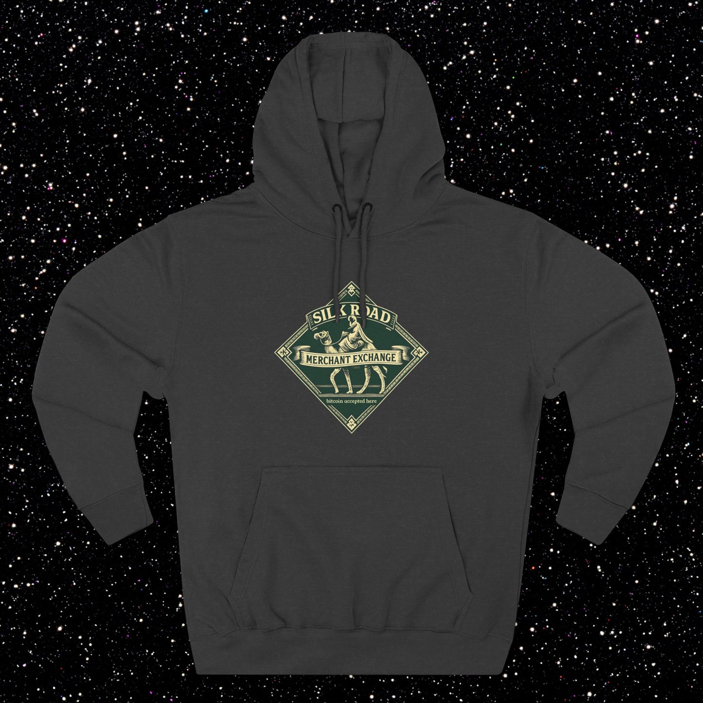 Silk Road Merchant Exchange Hoodie | Bitcoin Accepted Here | Heritage Trade Design