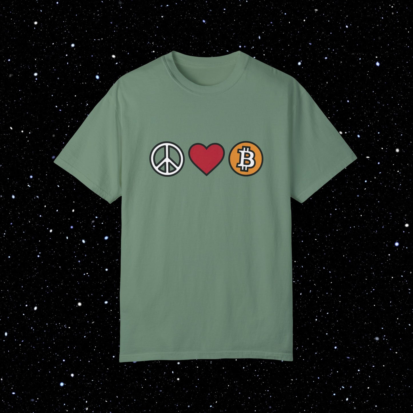 Peace, Love & Bitcoin Tee Shirt