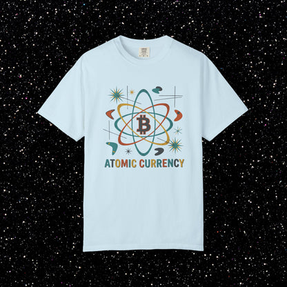 Bitcoin Atomic Currency T-Shirt — Retro Space Crypto Tee