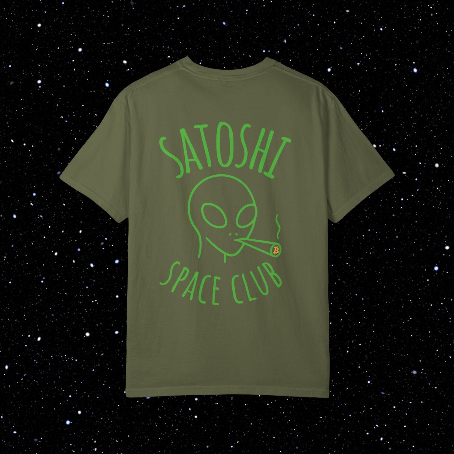Satoshi Space Club Line Art Backprint Tee