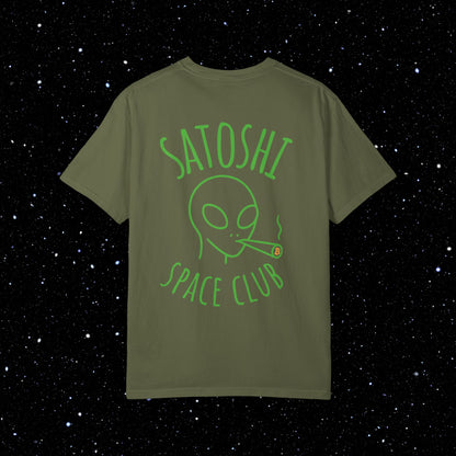 Satoshi Space Club Line Art Backprint Tee