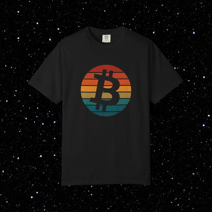 Bitcoin Retro Sunset Surf Tee
