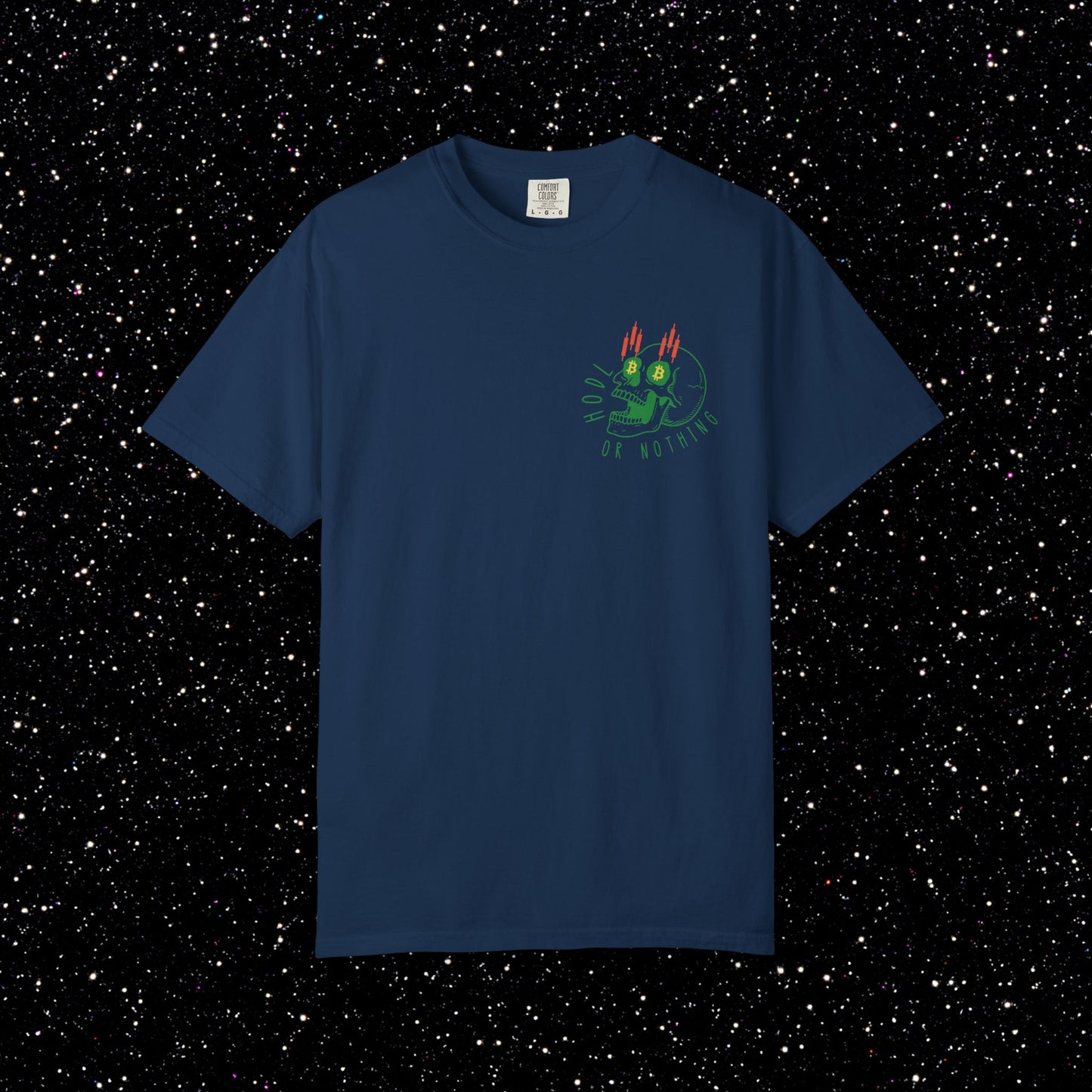 HODL Or Nothing Red Day Backprint Tee