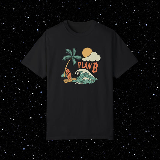 Plan B Bitcoin Beach Comfort Colors Tee Shirt