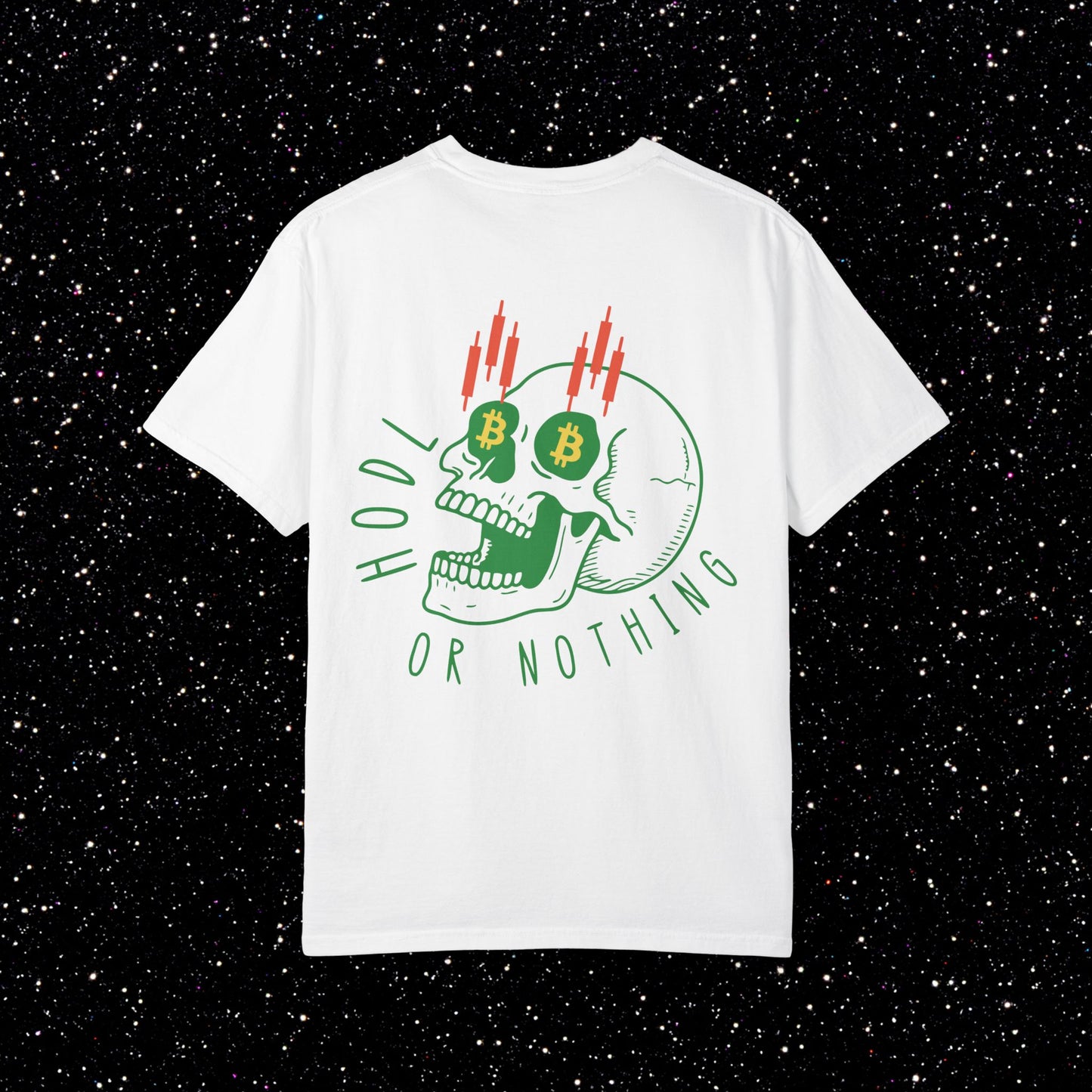 HODL Or Nothing Red Day Backprint Tee