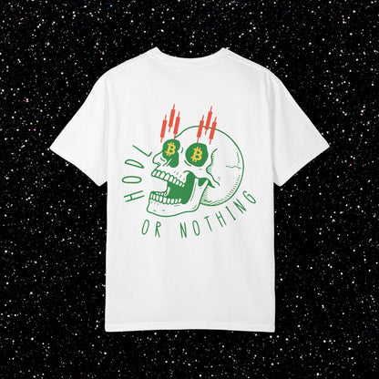 HODL Or Nothing Red Day Backprint Tee