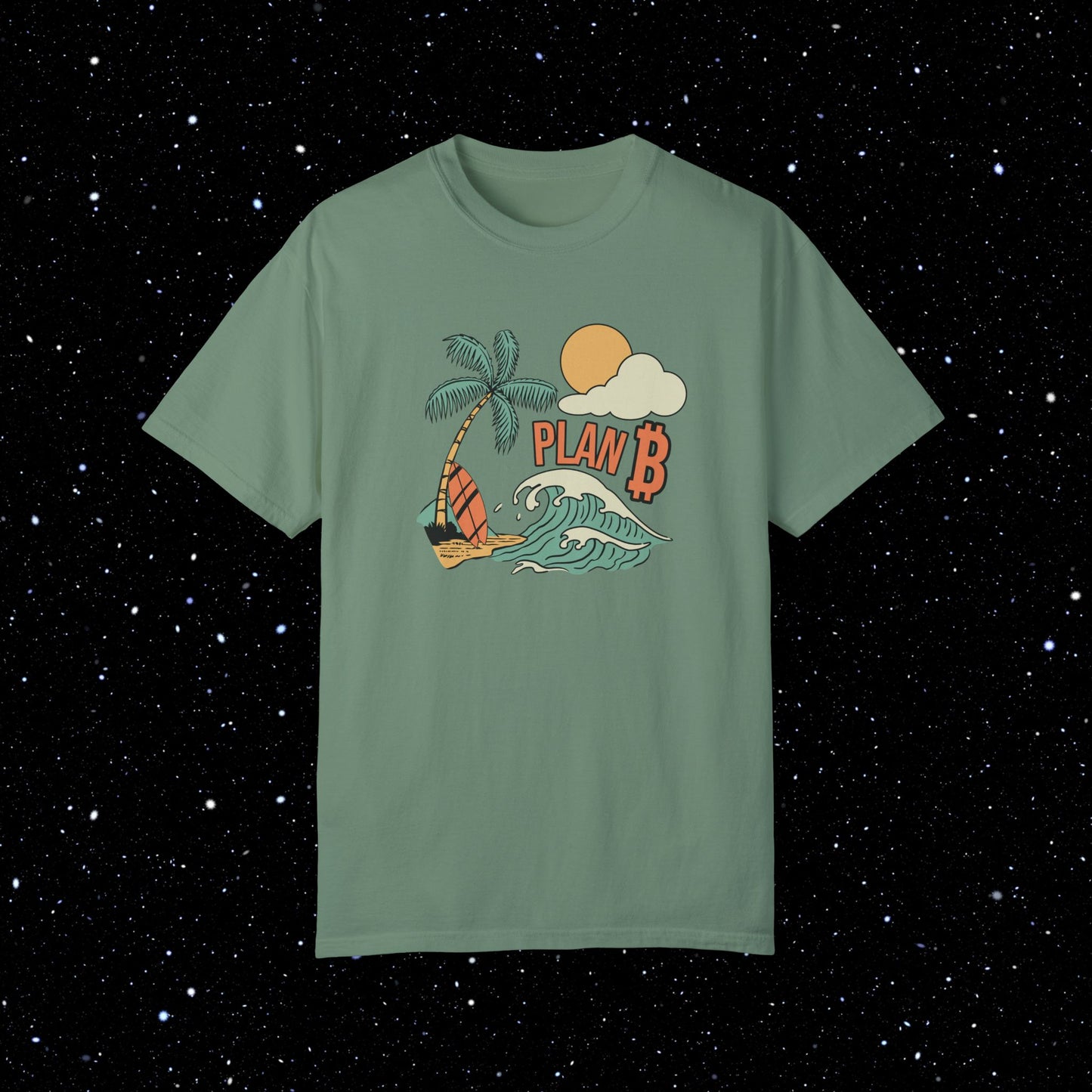 Plan B Bitcoin Beach Comfort Colors Tee Shirt