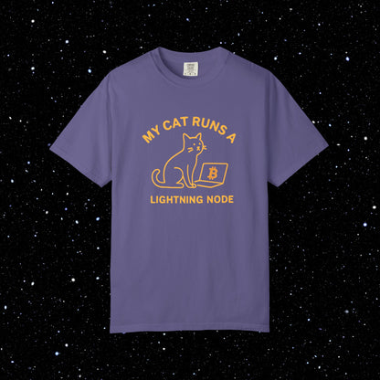My Cat Runs a Lightning Node Bitcoin Tee