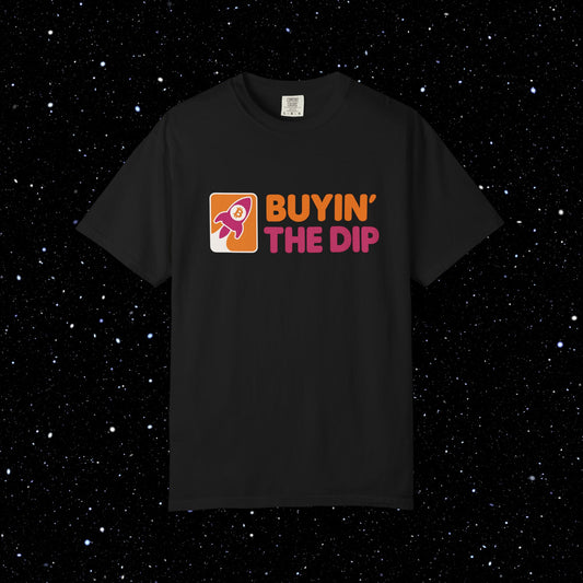 Buyin' the Dip Bitcoin Rocket Tee Shirt
