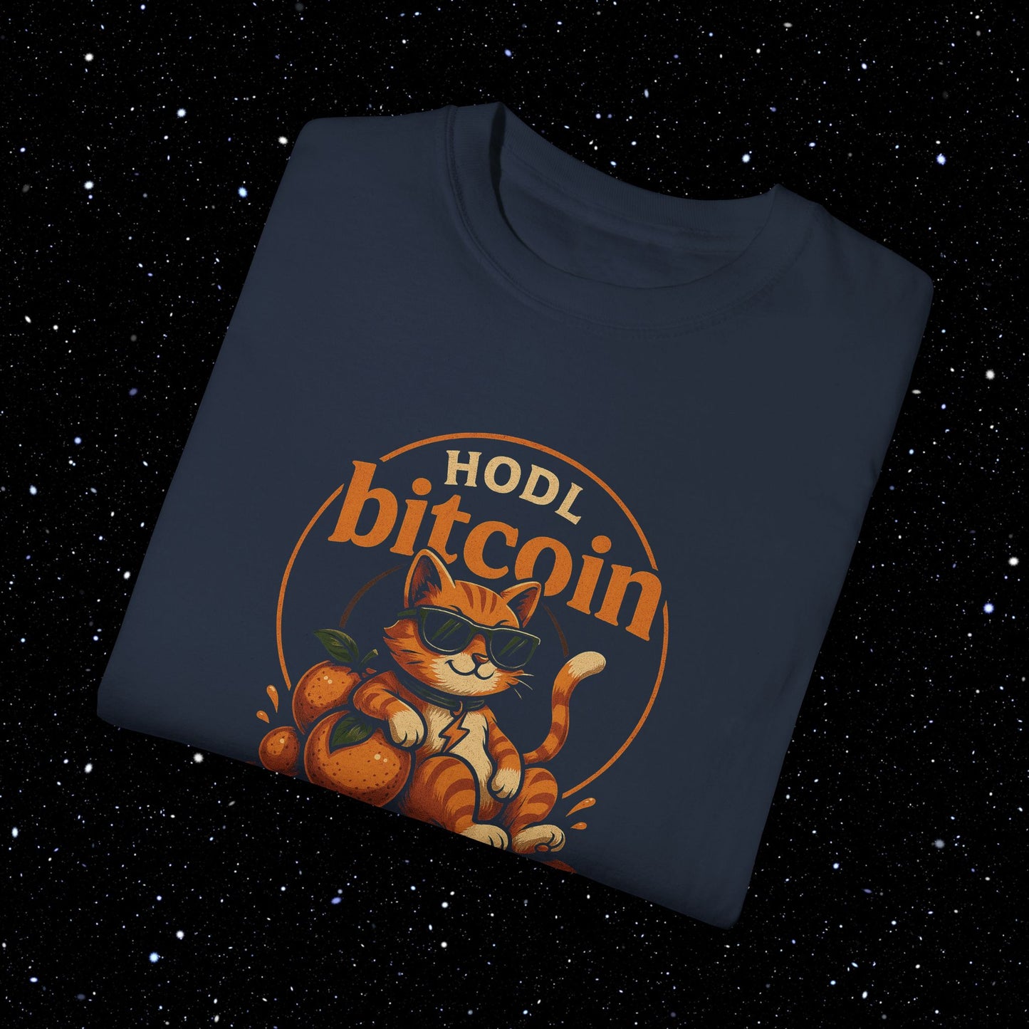 Orange Cat Bitcoin Comfort Colors Tee Shirt