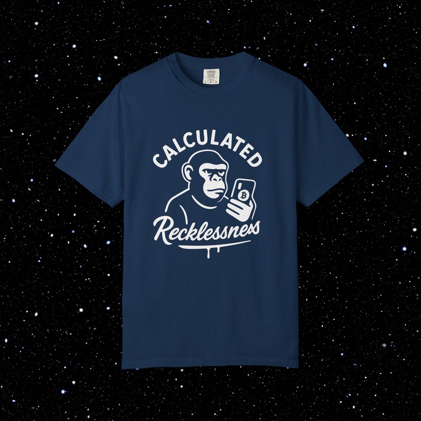 Calculated Recklessness Ape Bitcoin Tee 🦍⚡