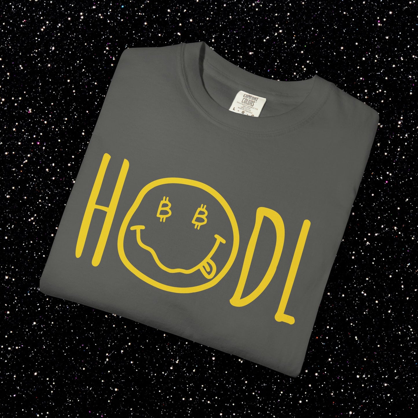HODL Smiley Line Art Bitcoin Tee