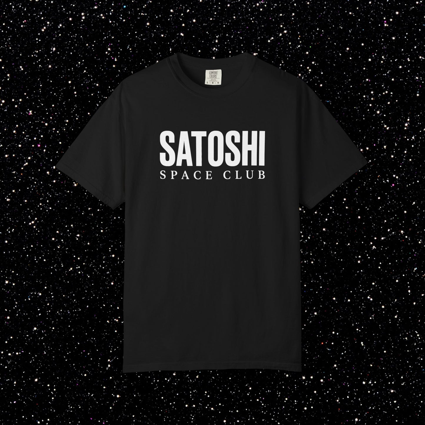 Satoshi Space Club T-Shirt | Minimal Bitcoin Space Logo Tee