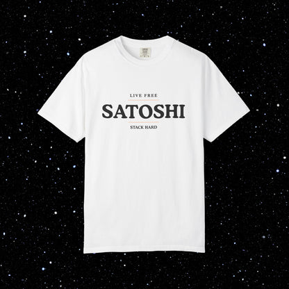 Satoshi Live Free Stack Hard Tee