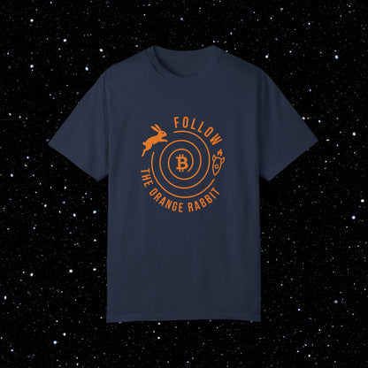 Follow the Orange Rabbit Bitcoin Comfort Colors Tee Shirt