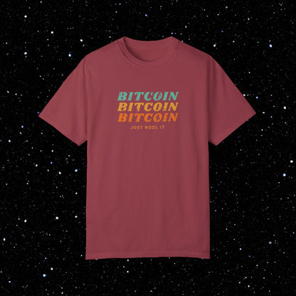 Bitcoin Just HODL It - Retro Comfort Colors Tee Shirt