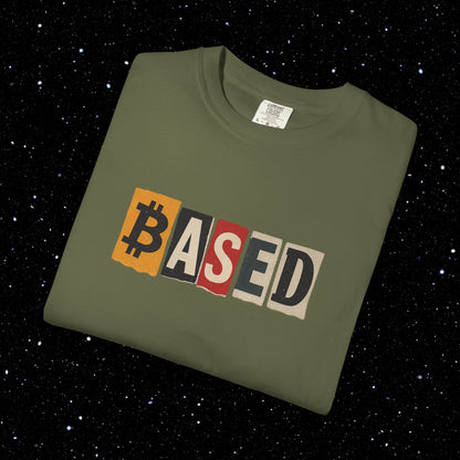 Based Cutout Comfort Colors Bitcoin Tee