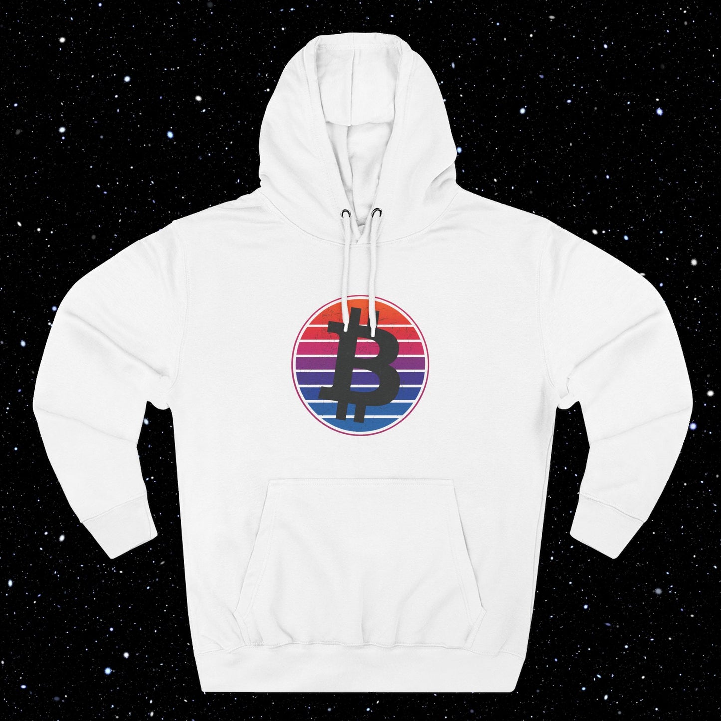 Bitcoin Synthwave Sunset Hoodie