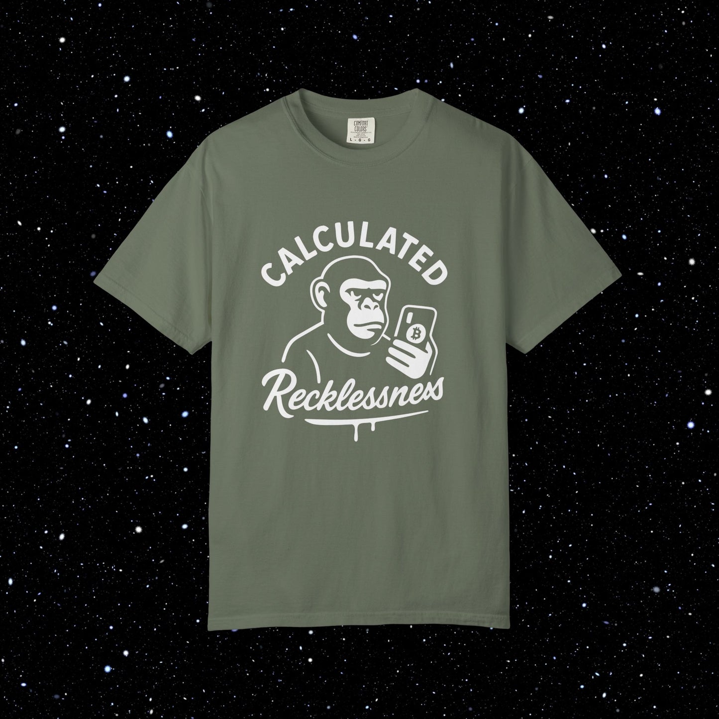 Calculated Recklessness Ape Bitcoin Tee 🦍⚡