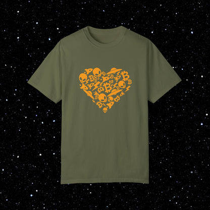 Bitcoin Alien Heart T-Shirt