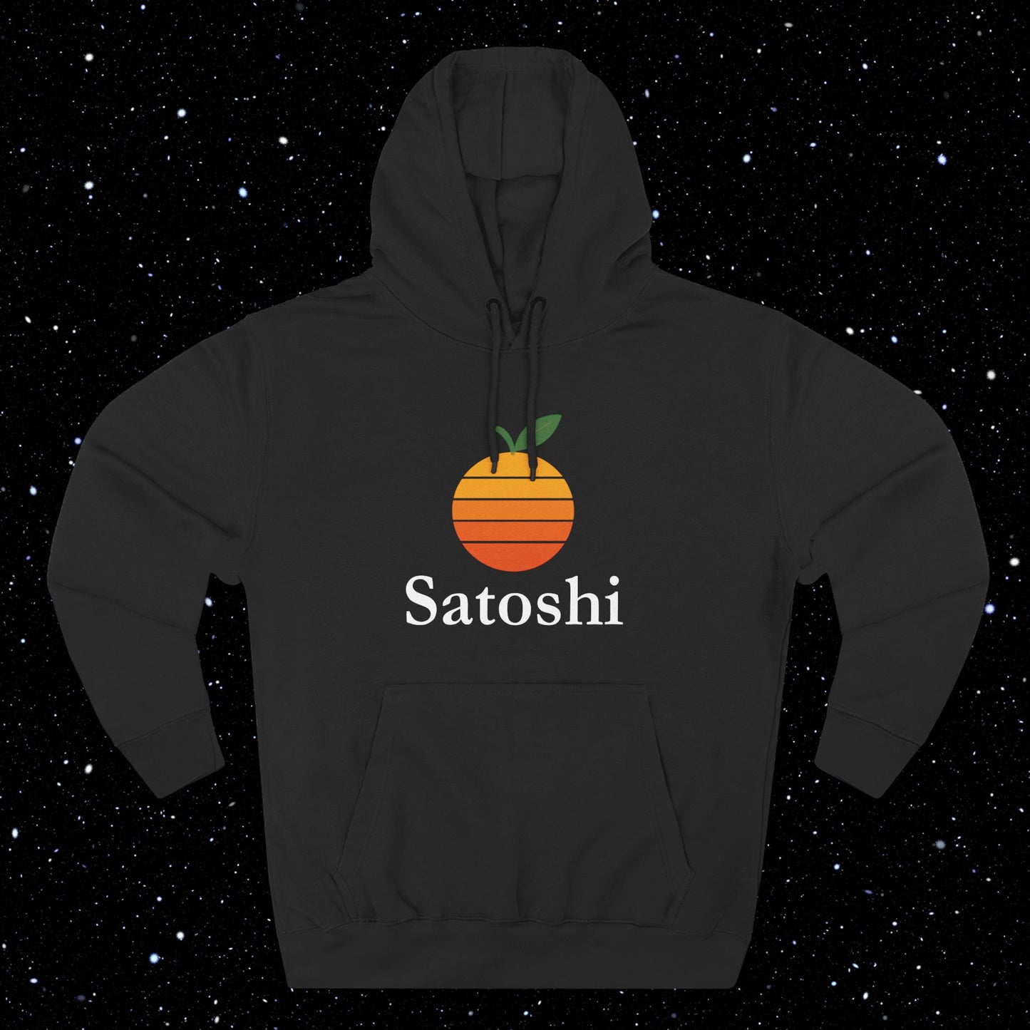 Satoshi Think Different Orange Fleece Hoodie