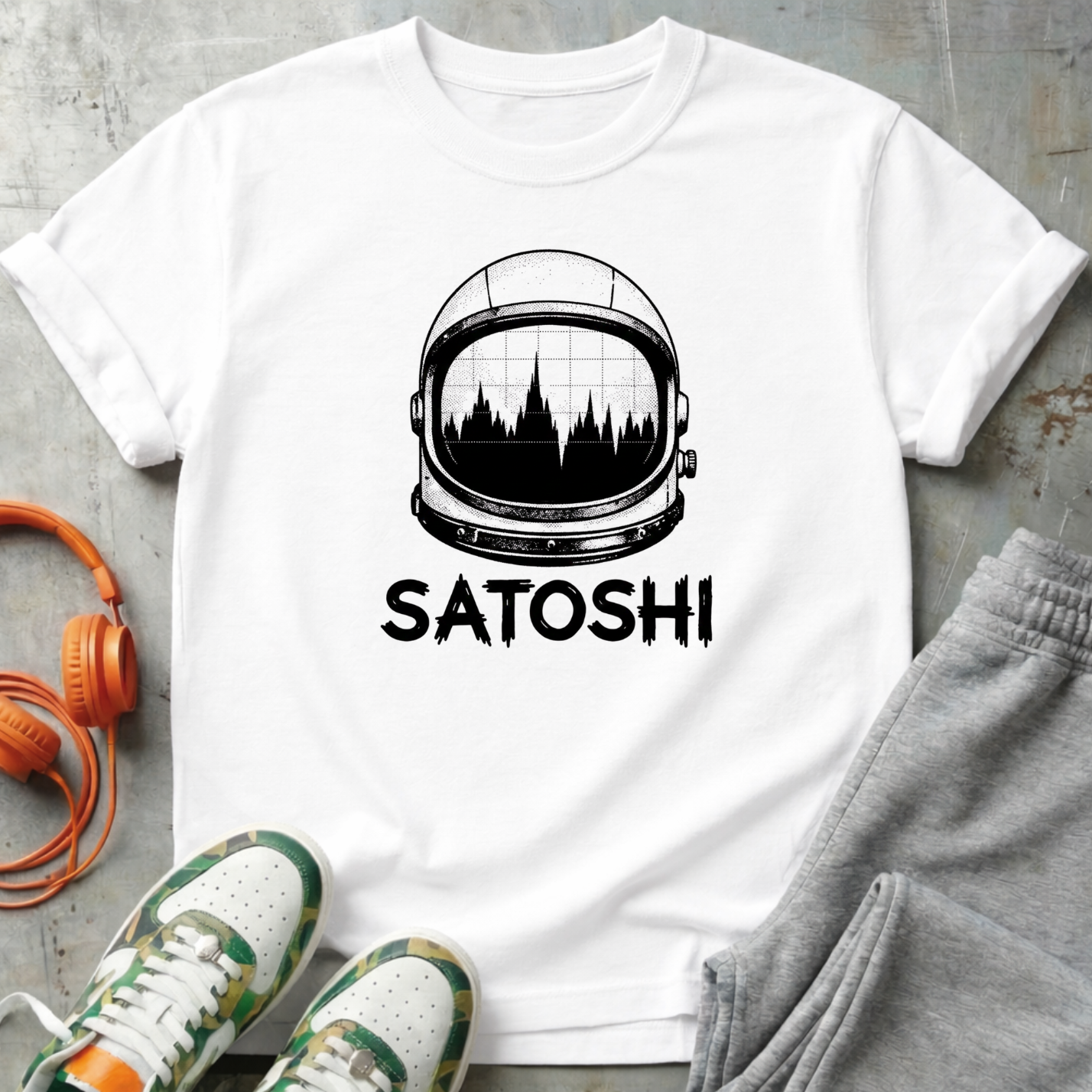 Satoshi Astronaut Helmet Tee