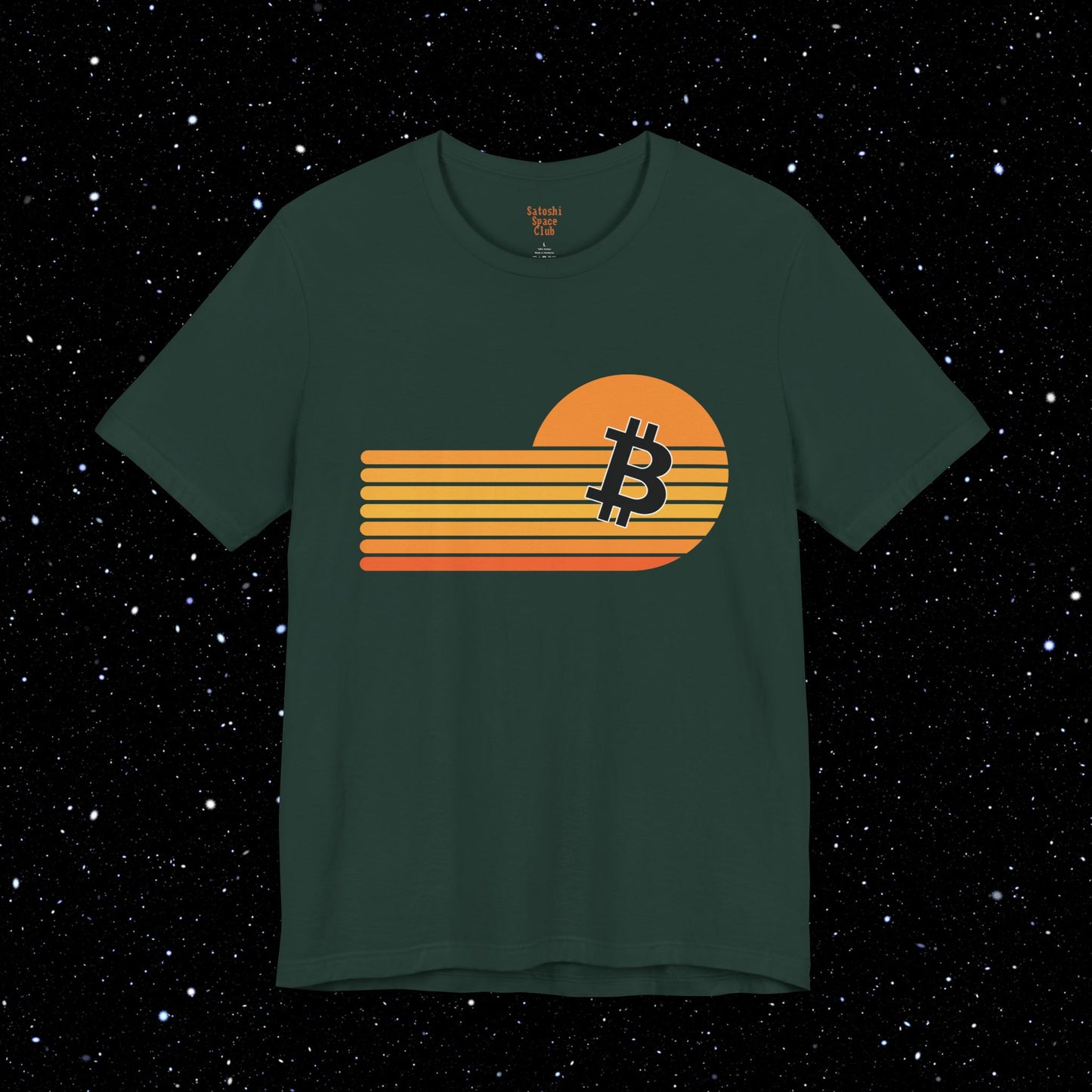 Bitcoin Retro Sunset Tee Shirt