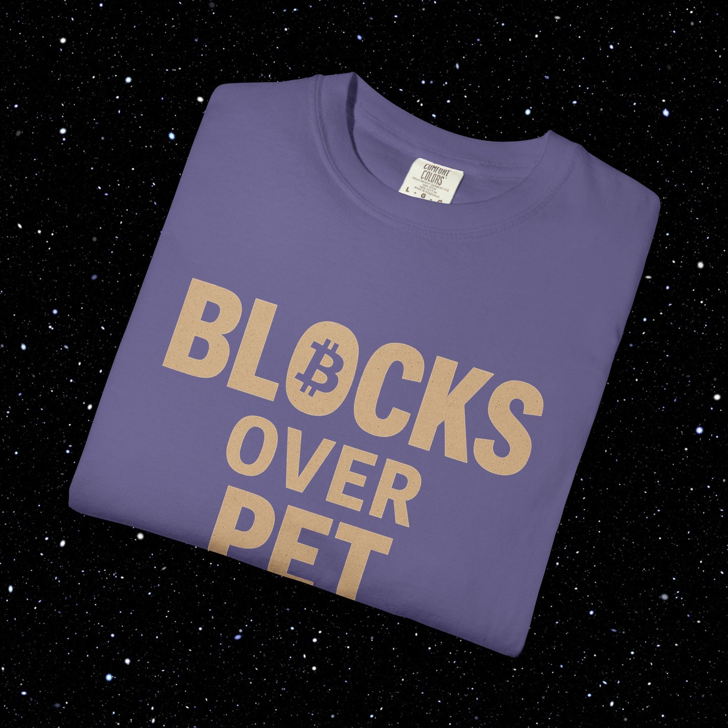 Blocks Over Pet Rocks Bitcoin Tee