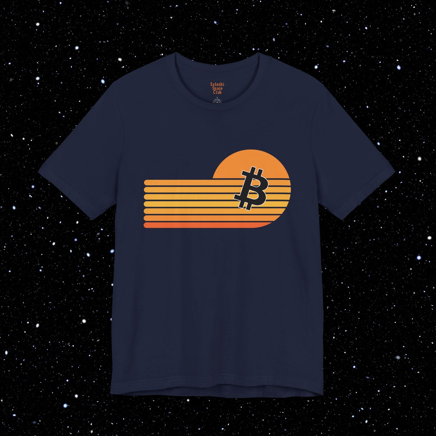 Bitcoin Retro Sunset Tee Shirt