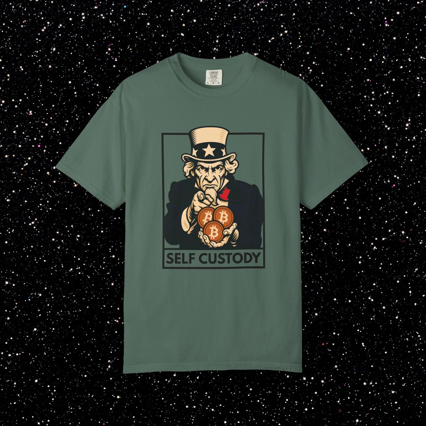SELF CUSTODY Uncle Sam Bitcoin Tee