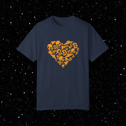 Bitcoin Alien Heart T-Shirt