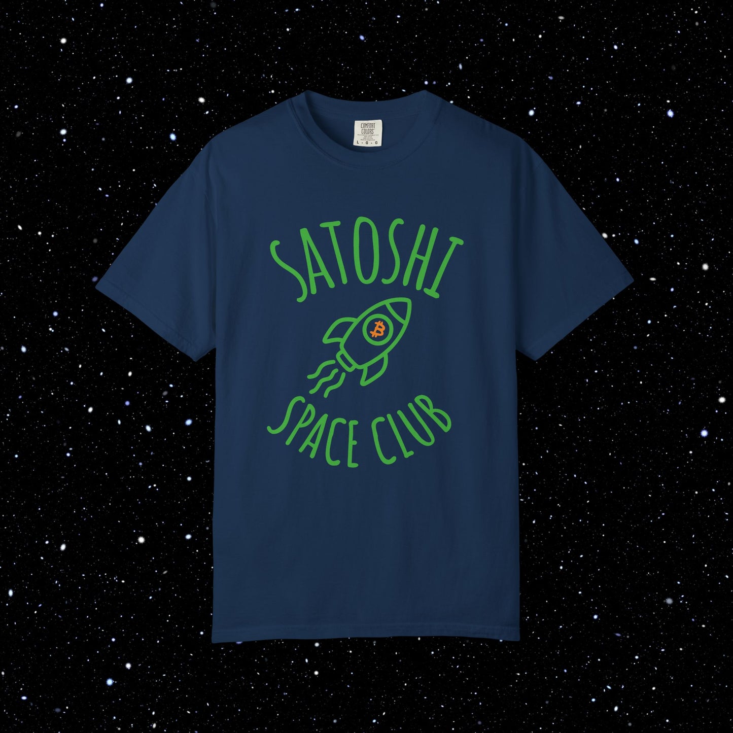 Satoshi Space Club Rocket Line Art Tee