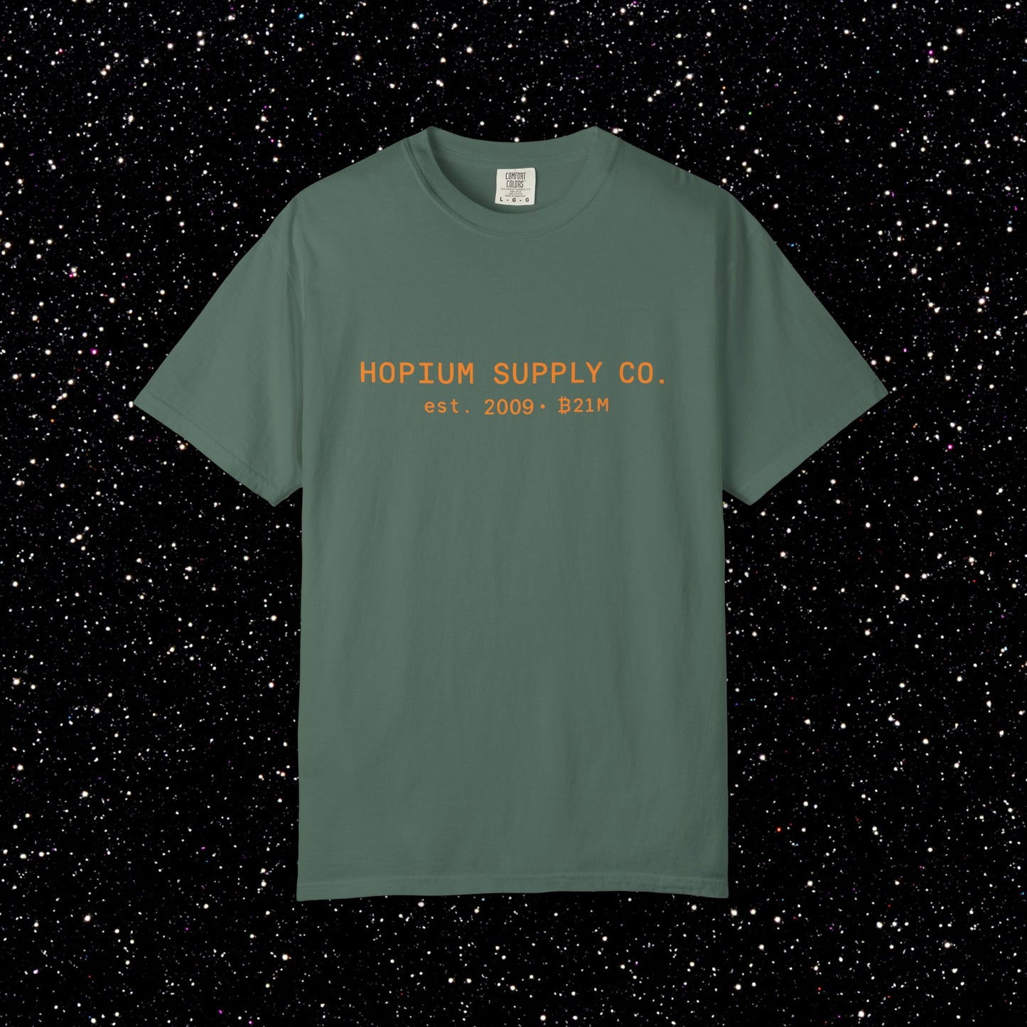 Hopium Supply Co. – 2009 Minimal Bitcoin Tee