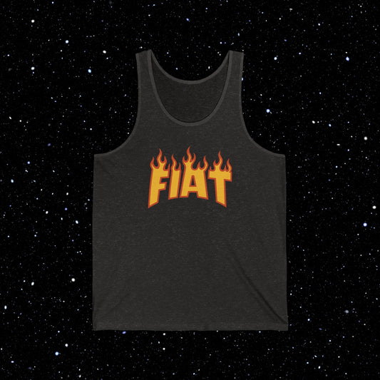Fiat in Flames Bitcoin Tank