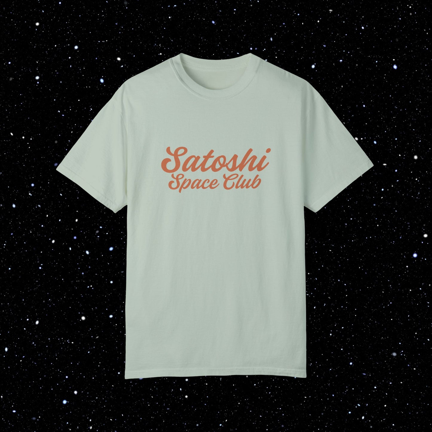 Satoshi Space Club Cosmic Abduction Comfort Colors Bitcoin Tee Shirt