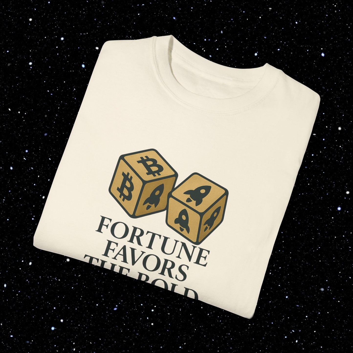 Fortune Favors The Bold - Bitcoin Comfort Colors Tee Shirt