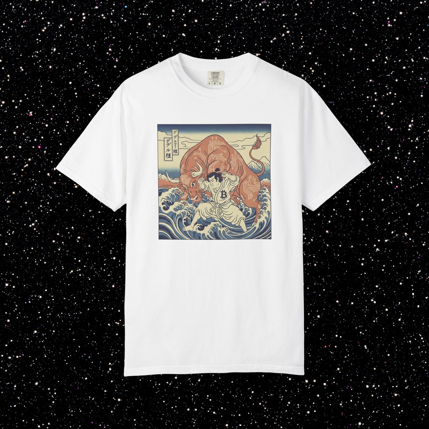 Bitcoin Bull vs Bear Samurai T-Shirt | Ukiyo-e Art Tee
