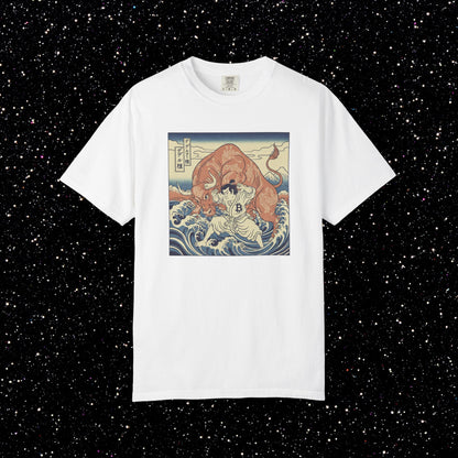 Bitcoin Bull vs Bear Samurai T-Shirt | Ukiyo-e Art Tee
