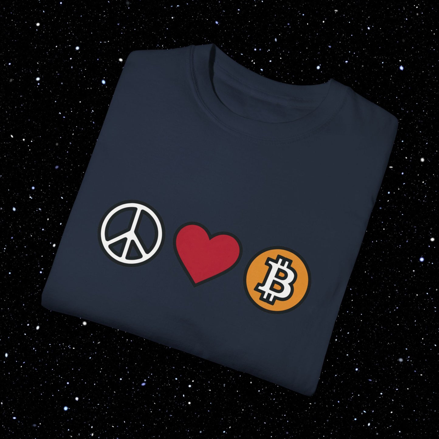 Peace, Love & Bitcoin Tee Shirt